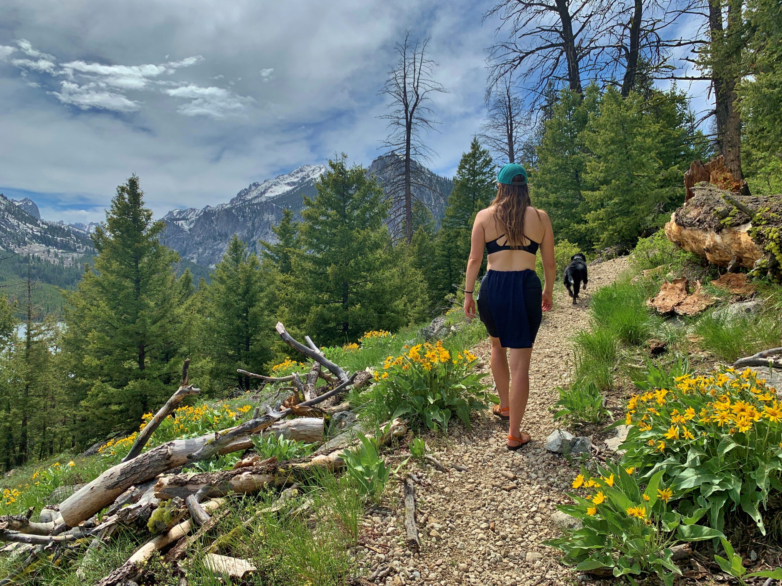 Hiking near Petit Lake Maddy Challis close. Credit Carol Waller